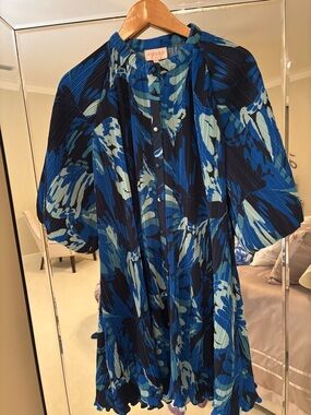 Ciebon  Dress Pleated Puff Sleeves size S